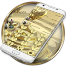 Dialer Hearts Gold Theme APK