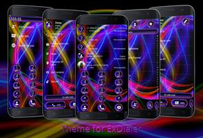 Dialer Theme Neon Abstract Poster