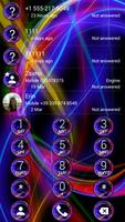 Dialer Theme Neon Abstract capture d'écran 1