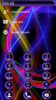 Dialer Theme Neon Abstract captura de pantalla 2