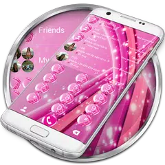 Dialer Theme Sparkling Pink APK download