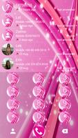 Dialer Theme Sparkling Pink captura de pantalla 1