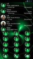 Dialer Theme Spheres Green captura de pantalla 1