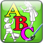 Alphabet Child ABC Color paint icône