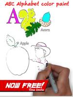 Alphabet Child ABC Color paint Affiche