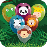 Animal Balloon Pop for Babies أيقونة