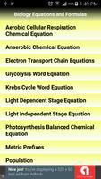 Biology Equations & Formulas capture d'écran 1