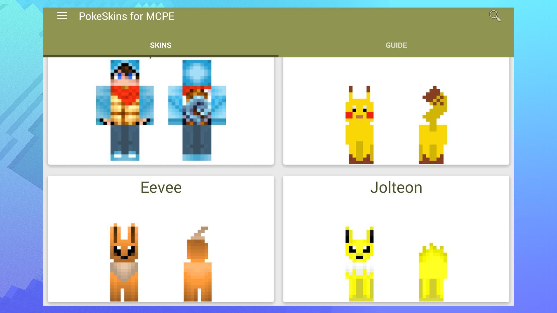 Android 用の Skins For Minecraft Pokemon Apk をダウンロード