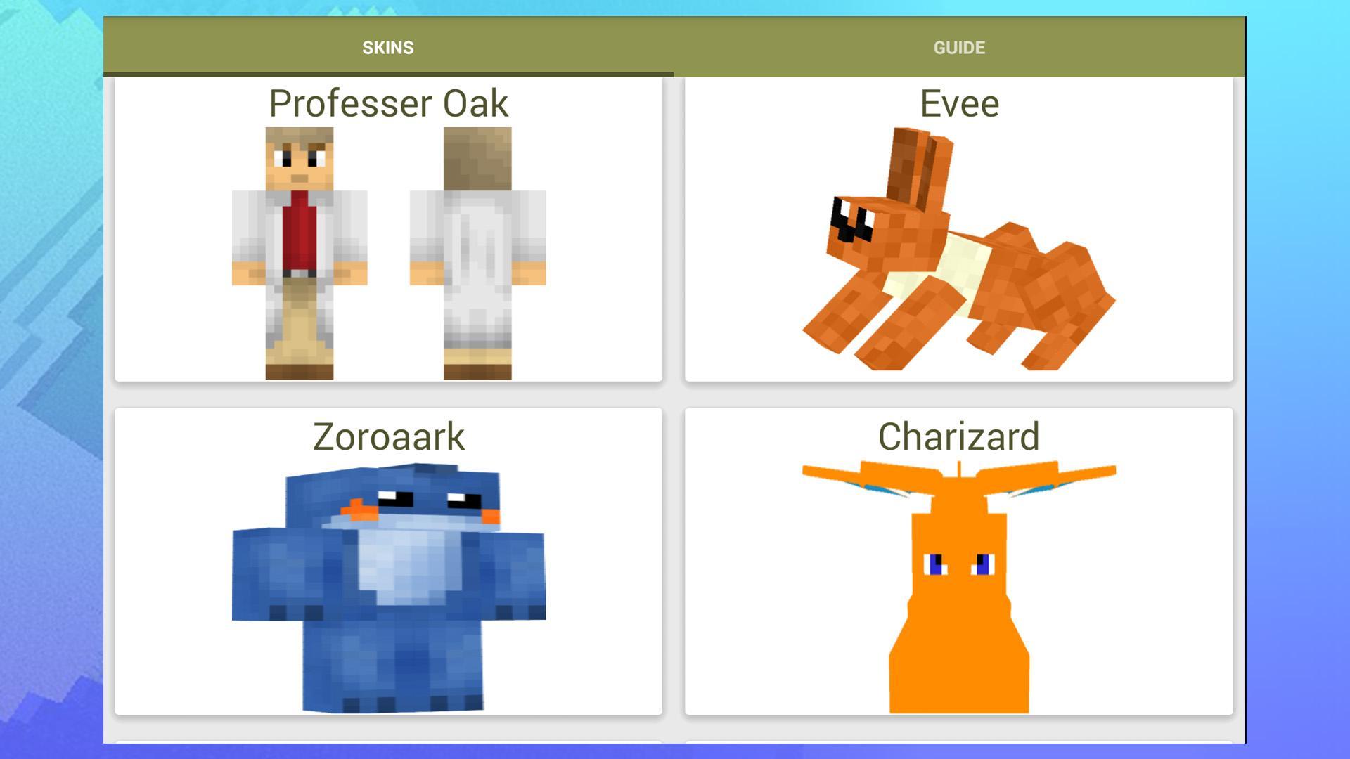 Pokemon Edition Skins for Minecraft PE ( Pocket Edition ) - Best Pixelmon  Go Skin., Apps