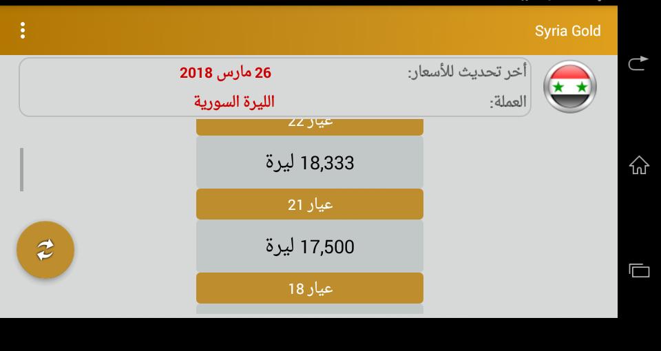 أسعار الذهب في سوريا For Android Apk Download