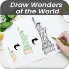 Icona learn to draw wonder of the world