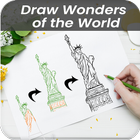learn to draw wonder of the world icon