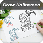 learn to draw Halloween character icon