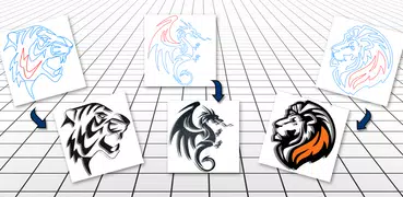 How to Draw 3D Tattoos