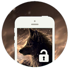 Brown Wolf Screen Lock NEW icône
