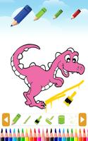Dinosaurio para colorear Dibuj Poster