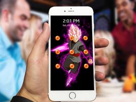 Goku Black Locks Pattern poster