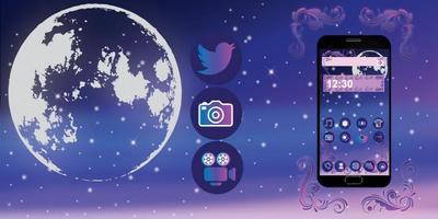 Moon in the Night Sky Theme 截圖 3