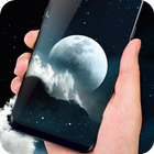3D Moon Live Wallpaper: Earth HD Background Themes icône