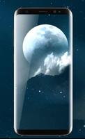 3D Moon Live Wallpaper: Earth HD Background Themes Affiche