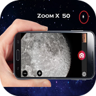 cámara zoom la luna icono