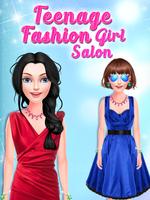 Teenage Fashion Girl Salon Affiche