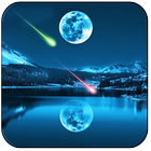 Moonlight Meteor Wallpaper أيقونة