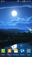 Moonlight Meteor Wallpaper ảnh chụp màn hình 1