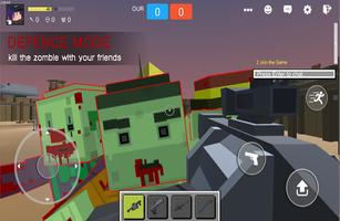 Pixel Zombie Gun 3D - Online FPS स्क्रीनशॉट 1