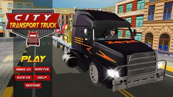 Poster Escavatore Transport Truck