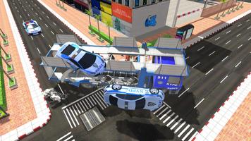 Polisi Robot Sepeda Truck Sim screenshot 2