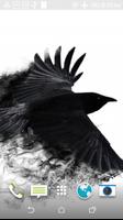 Black Crow 3D Wallpaper-poster