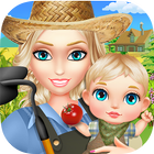 Farmer Mom Baby Care Simulator icon