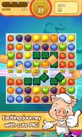 Juice Garden - Fruit match 3 پوسٹر