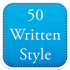 50 Written Fonts Style-icoon