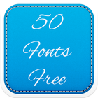 50 Fonts Free أيقونة