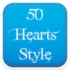 50 Hearts Fonts Style-icoon