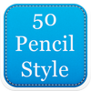 50 Pencil Fonts Style أيقونة