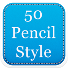 50 Pencil Fonts Style Zeichen