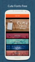 50 Cute Fonts Free Affiche