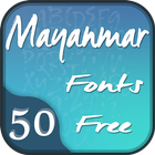 50 Myanmar Fonts Free आइकन