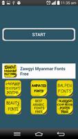 Zawgyi Myanmar Fonts Free الملصق