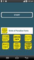 Birds of Paradise Fonts Affiche
