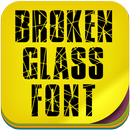 Broken glass Font aplikacja