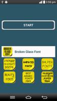 Broken glass Font الملصق