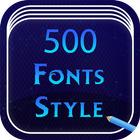 500 Font Style icône