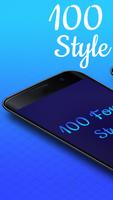 100 Font Style постер