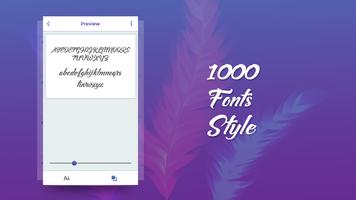 1000 Font Style Plakat