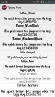 Tattoo Font ภาพหน้าจอ 1