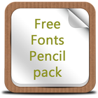 Free Fonts Pencil pack आइकन
